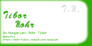 tibor mohr business card